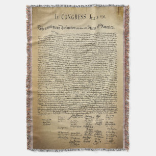 Cobertor Declaração do vintage de independência