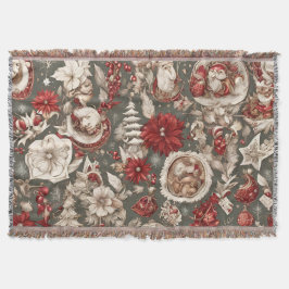 Cobertor decoração de natal, flores