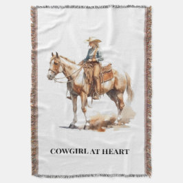 Cobertor Decoração de Quarto Cowgirl Ranch Aconchegante