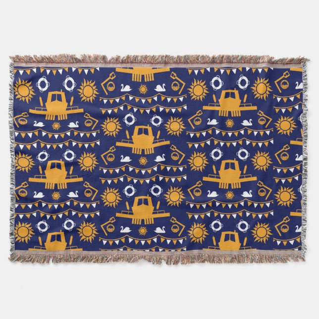 Cobertor Decoração E Presentes De Narrowboat (Frente)