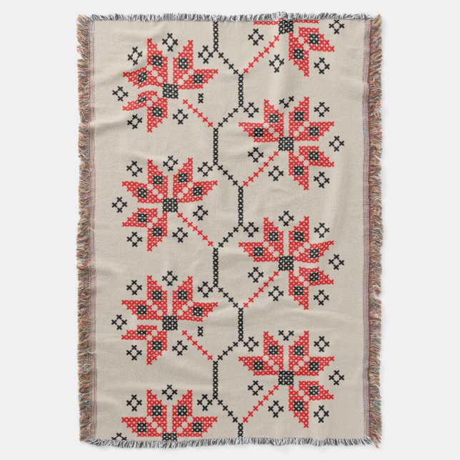 Cobertor Decoração inicial inspirada no Folk (Frente Vertical)