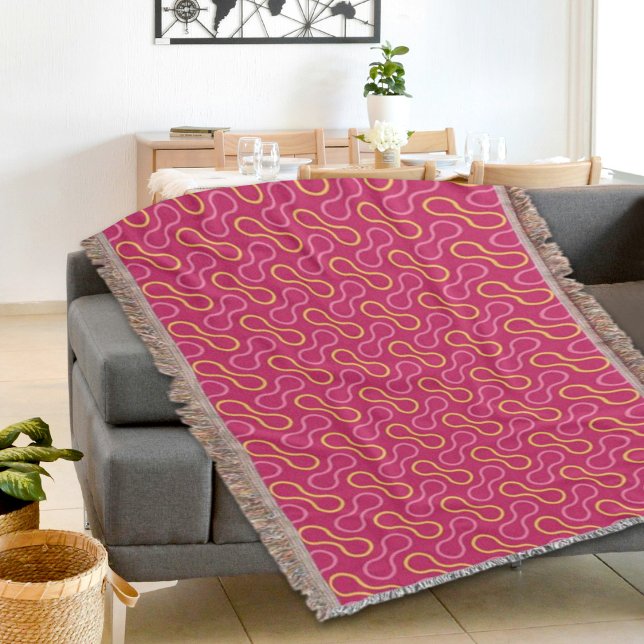Cobertor Deep Pink Double Bubble Pattern Throw Blanket (Criador carregado)