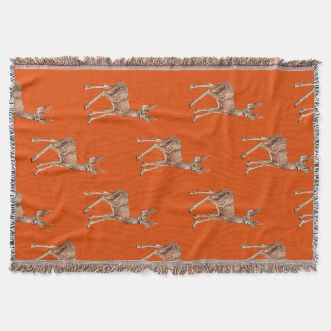 Cobertor Deer em vermelho (Frente)