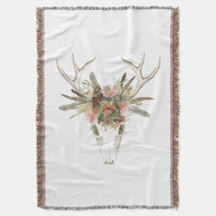 Cobertor Deer Skull e Flores