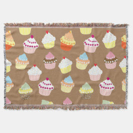 Cobertor Deliciosos Cupcakes de aniversário decorados