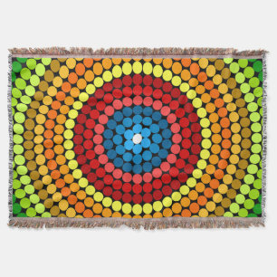 Cobertor Desenho de Arte Mandala Abstrata Pontilhada-65904
