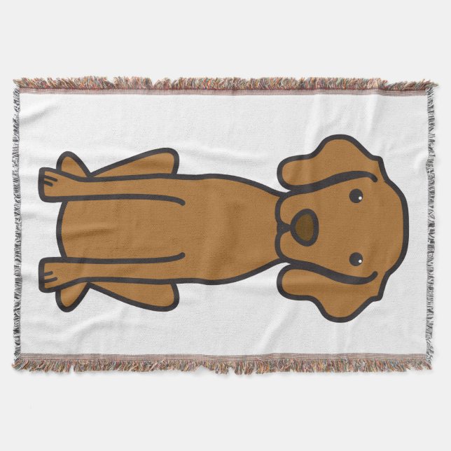 Cobertor Desenhos animados do cão de Vizsla (Frente)