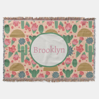 Cobertor Desert Blush Floral Pink Nursery Decor-Baby Girl