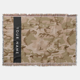 Cobertor Desert Camouflage Patterno, seu nome, Personalize