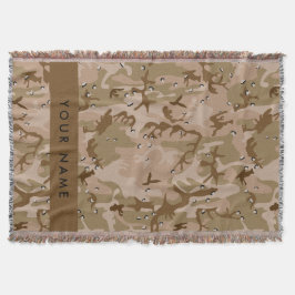 Cobertor Desert Camouflage Pebbles, o teu nome Personaliza