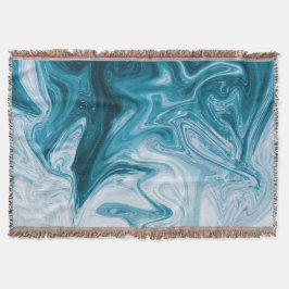 Cobertor Design abstrato das ondas de praia azul