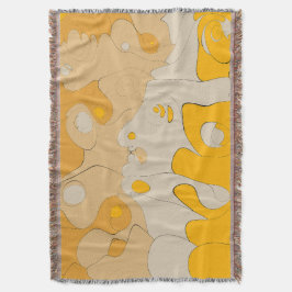 Cobertor Design Abstrato Mármore Dourado para Espaços Refin
