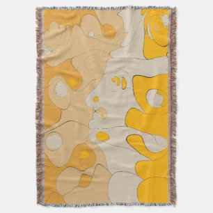 Cobertor Design Abstrato Mármore Dourado para Espaços Refin