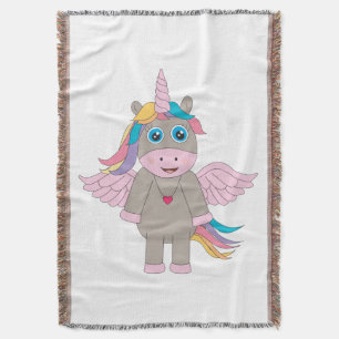 Cobertor Design de Cute Rainbow Unicorn