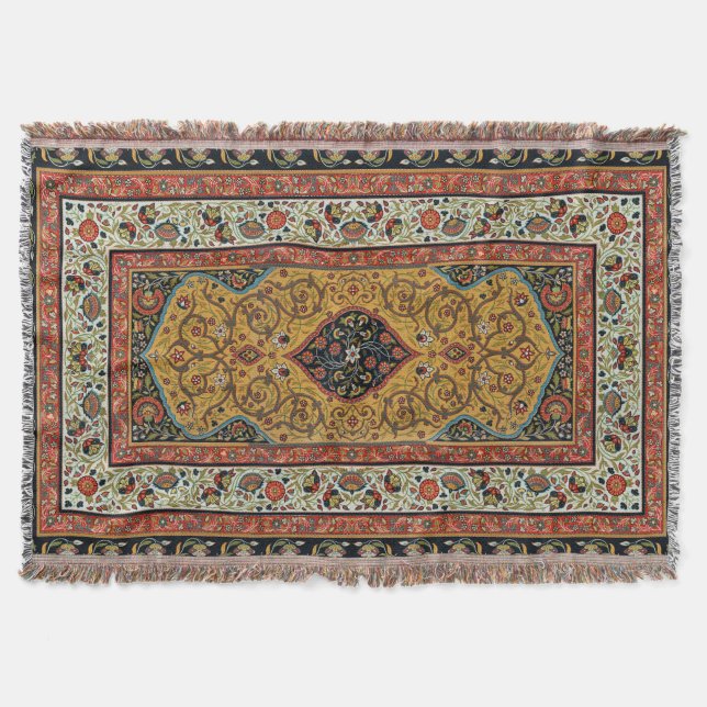 Cobertor Design de Elegante de Carpete Persa Antiquado (Frente)