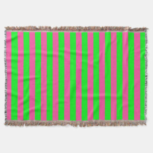Cobertor Design de faixa rosa e verde