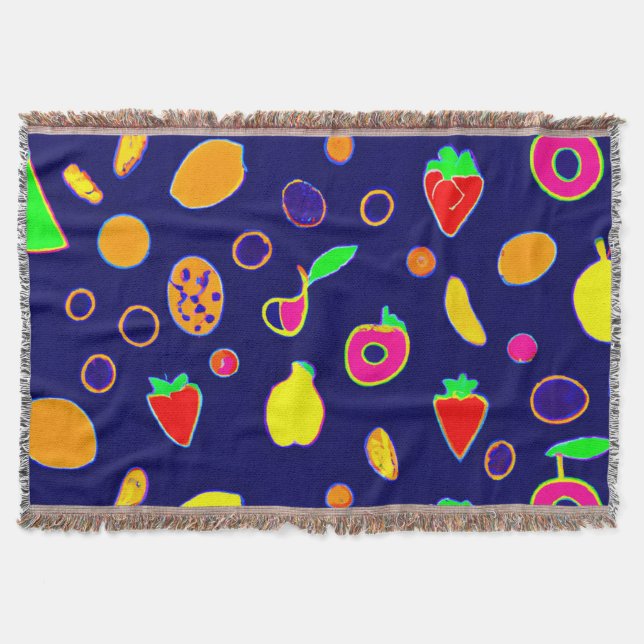 Cobertor Design de Fiesta de Fruta elétrica (Frente)