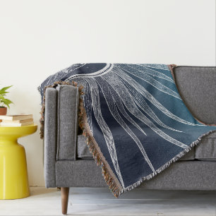 Cobertor Design de Gradiente Azul Mandala