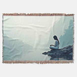 Cobertor Design de Meditação Aquática do Lado da Água