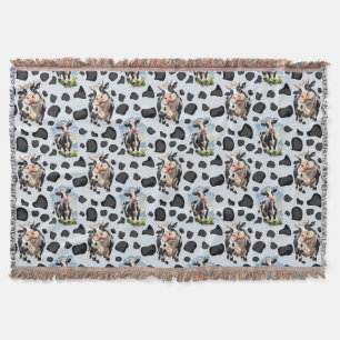 Cobertor Design de padrão animal de vaca