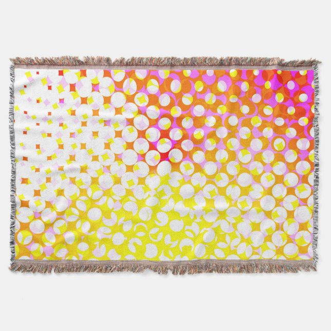 Cobertor Design de padrão cor-de-rosa amarelo (Frente)