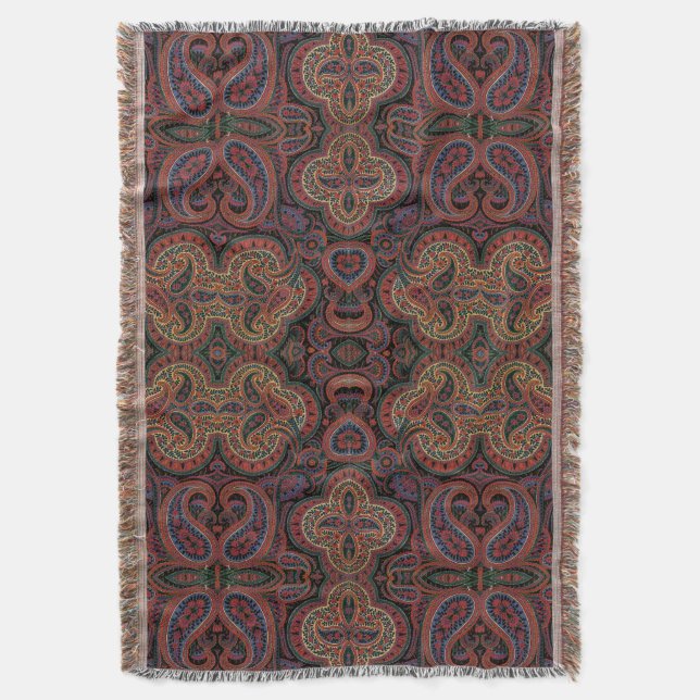 Cobertor Design de Paisley nº 4 em SusieJayne (Frente Vertical)