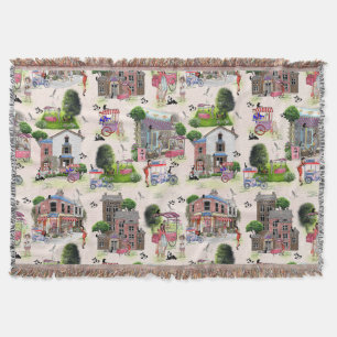 Cobertor design de repetição do país sorvete