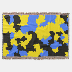 Cobertor Design do abstrato preto amarelo