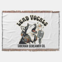 Design Engraçado de Cachorro Vocal Líder Husky 