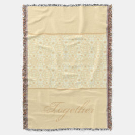 Cobertor Designer Acento Floral Branco