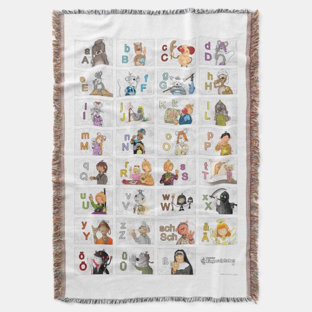 Cobertor Deutsches Fingeralphabet II (Frente Vertical)