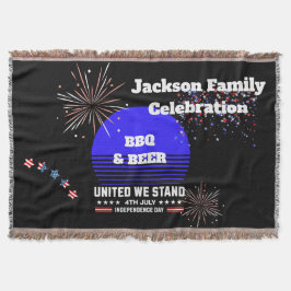 Cobertor Dia 4 de julho, tapeçaria no Dia da Independência