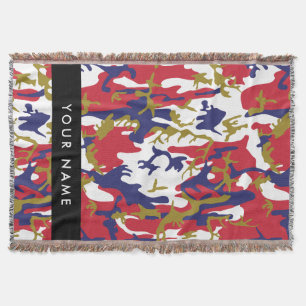 Cobertor Dia da Independência Camuflagem Seu nome Personali