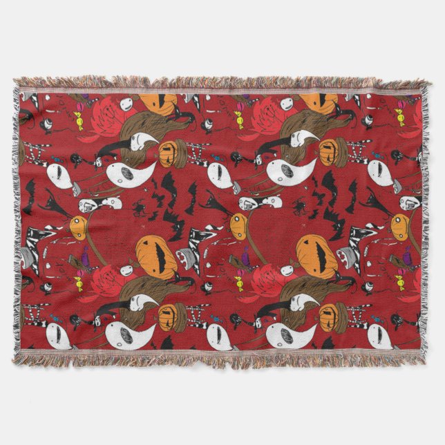 Cobertor Dia das Bruxas Divertidas (Frente)