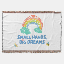 Cobertor Dia das crianças felizes Mãos Pequenas, Grandes So