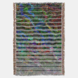 Cobertor Diferentes faixas e quadrados arranhados de linhas