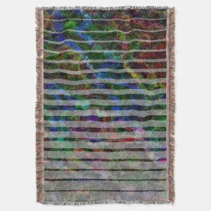 Cobertor Diferentes faixas e quadrados arranhados de linhas