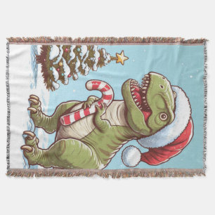 Cobertor Dinossauro candi doce de Natal