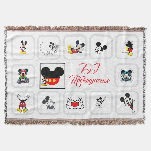 Cobertor DJ Mickeymouse Throw Blanket (Frente)