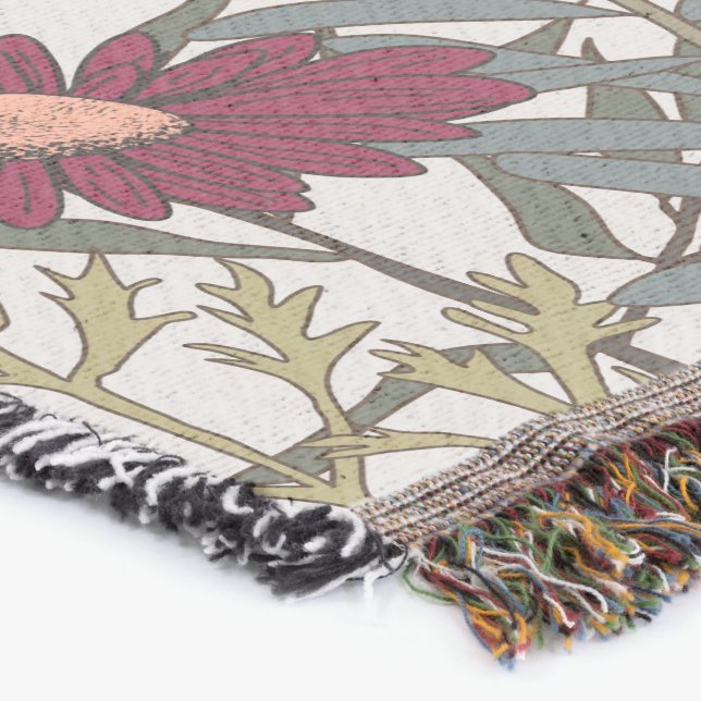 cobertor do impressão de flor botânica para todos  (Canto)