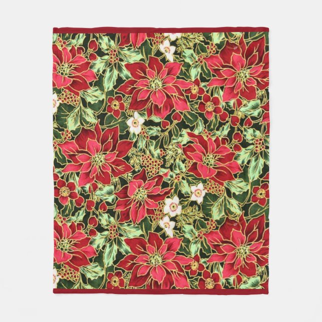 cobertor do padrão Floral de Natal (Frente)