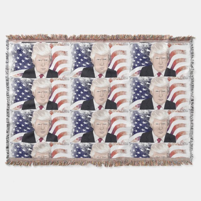 COBERTOR DONALD TRUMP THROW BLANKET (Frente)