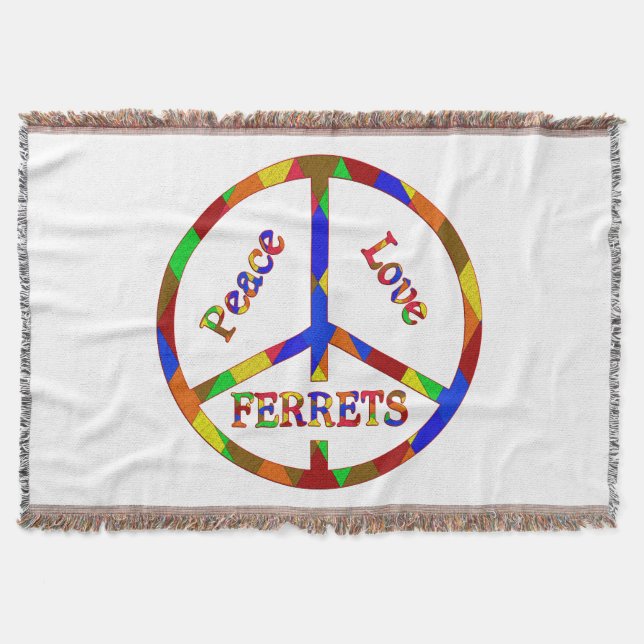 Cobertor Doninhas do amor da paz (Frente)