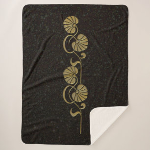 cobertor "dourado" de palma de sherpa