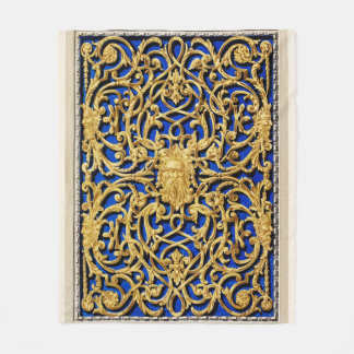 cobertor Dourado e azul