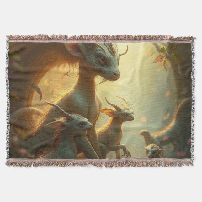 Cobertor „Drachenmutter im goldenen Wald“ (Frente)