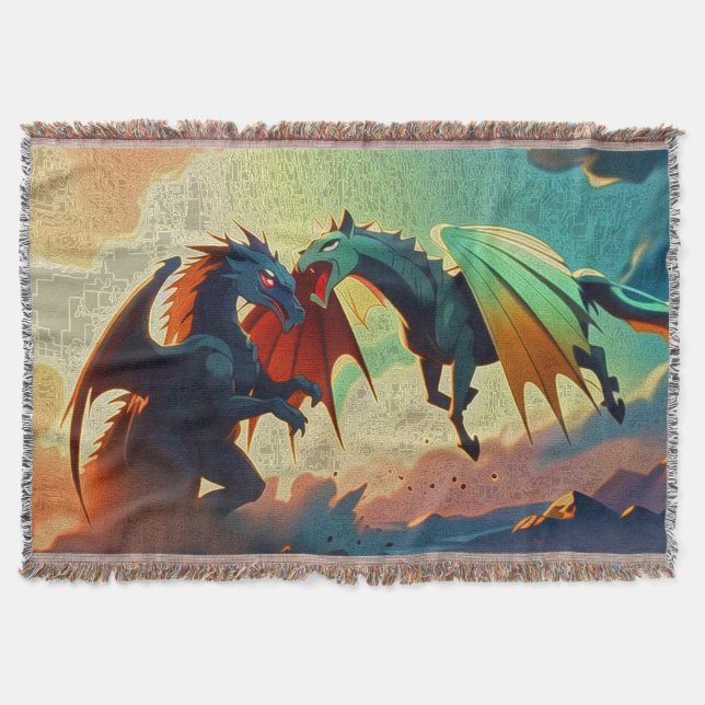 Cobertor Dragão vs Pegasus  (Frente)