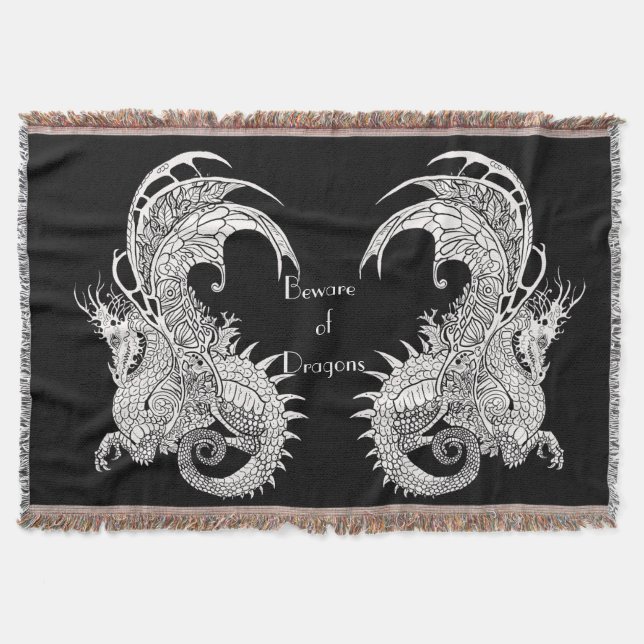 Cobertor Dragões Art Nouveau (Frente)