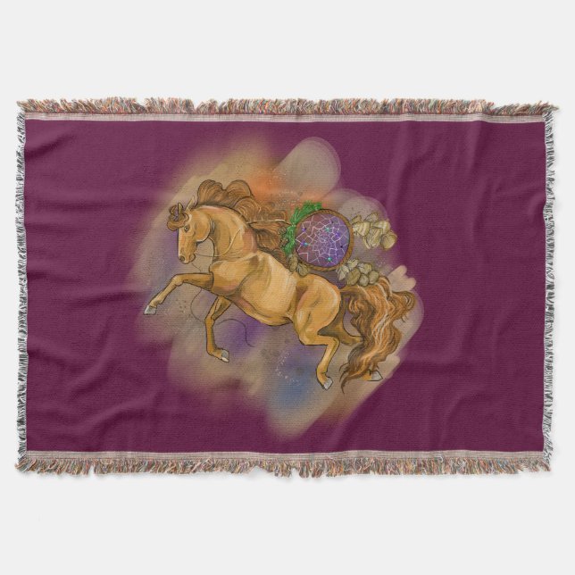 Cobertor Dream Catcher Sorrel Horse (Frente)