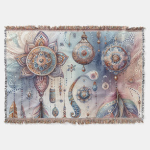 Cobertor Dreamcatcher num tema boêmico